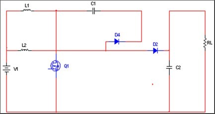  Proposed circuit diagram of boost converter at mode 2